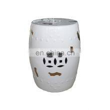 Best Selling Golden Embellishment Ceramic Stool for Home and Garden
