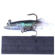 Amazon 5pcs/bag Soft Fish 80mm 11g Artificial Plastic Fishing Lure Plastic Paddle Soft Fish With Hook thumbnail-5