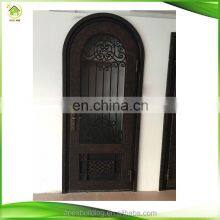 Arched Double Wrought Single Iron Entry Doors thumbnail-1