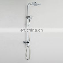 Wall Mount Rainfall Shower Set Concealed Single Handle Bathroom Hot Cold Mixer Panel Shower System