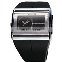 OHSEN AD0518 Men Quartz Watch LED Dual Digital Luminous Hands Wristwatch thumbnail-3