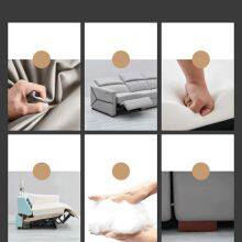 Modern Minimalist Leather Sofa Living Room L-Shaped Chaise Longue Corner Top Layer Cowhide Contact Surface Functional Sofa thumbnail-5