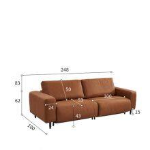 Nordic Minimalist Electric Multi-Function Semi-Recumbent Designer First-Class Three-Proof Technology Cloth Light Luxury Sofa thumbnail-3