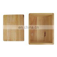 Wood Storage Box With Lid Natural Wood Box Case Container for Christmas Wedding Party Gift Jewelry Box thumbnail-4