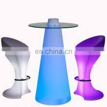 Wireless Illuminated Party Bar Table Modern Glowing Coffee Shop Led Chair Glow Bar Counter Party Lighting Patio Chair