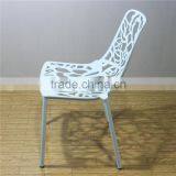 Global Trading High 80.7cm Aluminum Flower Back Outdoor Chair thumbnail-3