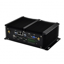 Fanless Mini PC Core-i7 8550U i5 7200U Quad Core 2*DDR4 2*COM Rugged Tablet Industrial Computer VGA HD WiFi Dual Lan Display thumbnail-3