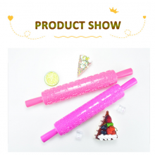 Plastic Pattern Cookie Rolling Pin Multi-functional Home DIY Cake Fondant Decorating Embossed Baking Tool thumbnail-2