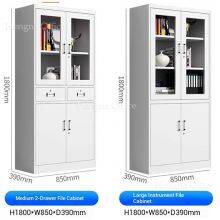 Professional Metal Filing Cabinet SFC019 With Waterproof Surface and High Strength Tempered Glass|Easy Assembly Steel Storage Cupboard for Studio thumbnail-5