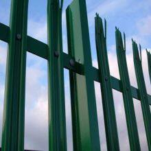 D/w Section Palisade Perimeter Fencing für das Vereinigte Königreich, Taufeuerverzinkter Stahlzaun, Metallpalisaden, Euro-Schwarze Zaunpanels thumbnail-1