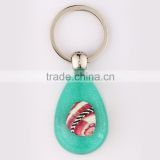 Lovely keychain with real sealife red shell