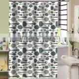 100% Polyester White Stars Printed Shower Curtain for Hotel, Family, Waterproof Bath Curtain thumbnail-5