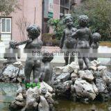 Bronze Musical Kids Water Statue