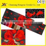Red and Black designs Microfiber peach skin 3D printed textile fabrics for making bed cover,quilt and pillows