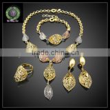 Newest arrived african gold plated jewelry set for woman dress AHK1089                        
                                                                                Supplier's Choice