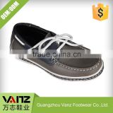 Lace Up Teenager Latest Design Pu Leather Flat Boat Shoes