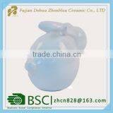 Mini White Glazed Ceramic Easter Rabbit Figurine thumbnail-2