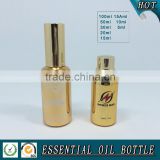 50ml Gold glass essential oil bottle with gold pump