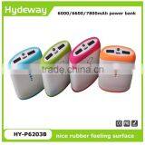 Wholesale Prices Travel Dual Ports Rubber Power Bank 6000mah Mobile Battery thumbnail-1