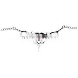 TRIBAL HEART No.1 Passion Pink Gem BACK Belly Chain