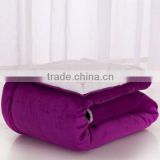 100% polyester super soft dark purple sherpa fleece blanket
