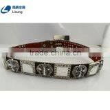 Men's Handmade Crocodile Leather Rhinestone Western Belts thumbnail-4