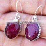 Ladies Silver Jewellery, Artificial Silver Jewellery, Emerald Earrings thumbnail-1