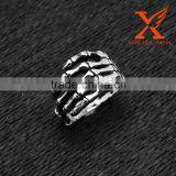 In Stock Superman Simple Design Striation Skeleton Hands Skull Finger Stainless Steel Rings thumbnail-1