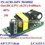 ac dc Power Adapter 110v ac to 4.5v dc Converter ,ac85-265v to Dc4.5v 0- 600mA 3W Switching Power Supply ,