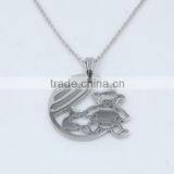 Various Image Laser Cut on Stainless Steel Pendant Jewelry thumbnail-1