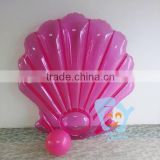 wholesale 180cm PVC giant pink inflatable seashell pool float