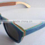 Meiaoqi Factory Wholesale Handmade Striped Wooden Polarized Pure Natural Retro Glasses Frame thumbnail-2