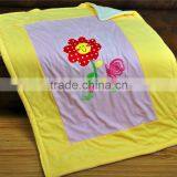 Baby Blanket Cartoon Animal Embroidered Kids Coral Fleece Blanket With Bright Color thumbnail-5