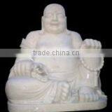 Happy Buddha Stone Statue DSF-P111 thumbnail-1