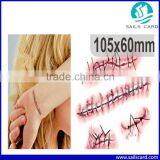 Waterproof Temporary Tattoo Sticker Halloween Terror Wound Realistic Blood Injury Scar Fake Tattoo Sticker thumbnail-2