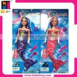 hot Christmas toys 3 colors beautiful 12 inch fashion doll mermaid doll toys with light