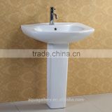 Floor Stand Bathroom Square Ceramic Pedestal Basin