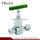 Stainless Steel Double Union Ends Bellows-Sealed Valves Nonrotating Stem Tip Mini Valve