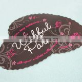 Customized Card Cardboard Lady Jewelry Tag with Logo