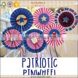 American Holiday 4th July Decoration Decorated Paper Rosettes for Dessert Table
