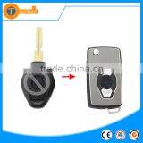 ABS with 4 track blade and logo 3 button Modified folding flip key covers for E63 E90 E91 car keys for BMW