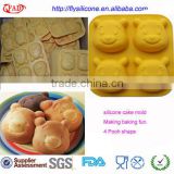 Teddy Bear Yellow Food Grade Wholesale Silicone 3d Soap Molds