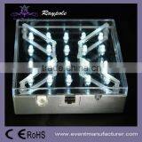 Wireless Remote Control 10 cm Square Size Wedding Decor Glass Vase for Wedding Centerpiece thumbnail-2