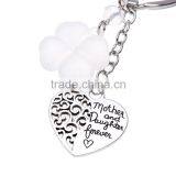 Mother and Daughter Forever Best Mom Gift Love Heart Pendant Key Chain thumbnail-4