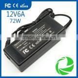 ac 220v to dc 12v Power Adapter for Led Light Adapter 12V 6A LED LCD Projector Power Supply 12v dc 72w 6 Amp