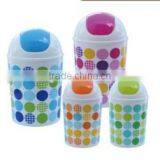 New Household/office Plastic Round Litter Bin With Push Lid thumbnail-1