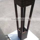 Modern Rattan Wicker Aluminum Poly Bar Table thumbnail-3