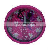 Circular Ultra-quiet Pink Girl Bedroom Wall Clock