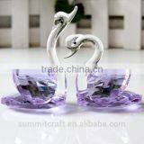 Custom Clear Glass Crystal Swan Figurines Wholesale Crystal Ornament thumbnail-2