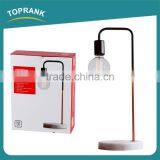 New Design Luxury Marble Base Black and Copper Coloured Stem Finish Vintage Table Lamp thumbnail-1